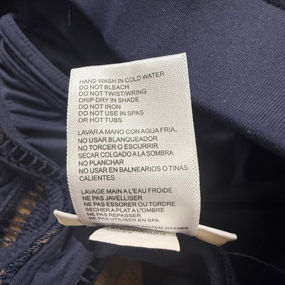 Michael Kors Women's Cruise One Piece Navy Blue Swimsuit, Size 10, Summer, Beach - Picture 14 of 15